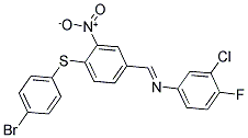 N-((4-[(4-BROMOPHENYL)SULFANYL]-3-NITROPHENYL)METHYLENE)-3-CHLORO-4-FLUOROANILINE Struktur