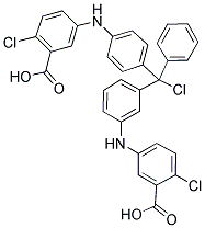 4,4'-DI-(3-CARBOXY-4-CHLOROPHENYLAMINO)-TRIPHENYLCHLOROMETHANE Struktur