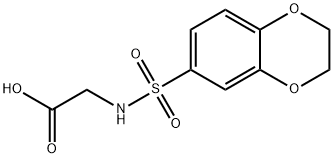 (2,3-DIHYDRO-BENZO[1,4]DIOXINE-6-SULFONYLAMINO)-ACETIC ACID Struktur