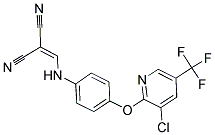 (((4-(3-CHLORO-5-(TRIFLUOROMETHYL)-2-PYRIDYLOXY)PHENYL)AMINO)METHYLENE)METHANE-1,1-DICARBONITRILE Struktur