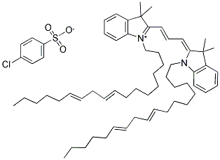 1,1'-DILINOLEYL-3,3,3',3'-TETRAMETHYLINDOCARBOCYANINE, 4-CHLOROBENZENESULFONATE Struktur