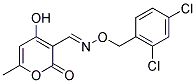 4-HYDROXY-6-METHYL-2-OXO-2H-PYRAN-3-CARBALDEHYDE O-(2,4-DICHLOROBENZYL)OXIME Struktur