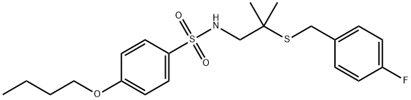 4-BUTOXY-N-(2-[(4-FLUOROBENZYL)SULFANYL]-2-METHYLPROPYL)BENZENESULFONAMIDE Struktur