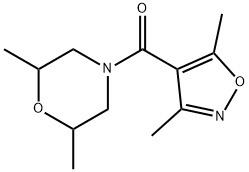 (3,5-DIMETHYL-4-ISOXAZOLYL)(2,6-DIMETHYLMORPHOLINO)METHANONE Struktur