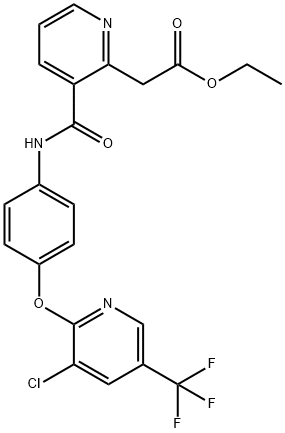 ETHYL 2-(3-[(4-([3-CHLORO-5-(TRIFLUOROMETHYL)-2-PYRIDINYL]OXY)ANILINO)CARBONYL]-2-PYRIDINYL)ACETATE Struktur