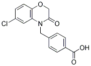 4-(4-CARBOXYBENZYL)-6-CHLORO-2H-1,4-BENZOXAZIN-3(4H)-ONE Struktur