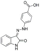 4-[(2Z)-2-(2-OXO-1,2-DIHYDRO-3H-INDOL-3-YLIDENE)HYDRAZINO]BENZOIC ACID Struktur