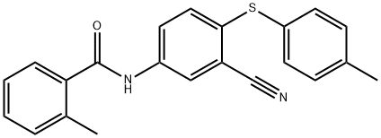 N-(3-CYANO-4-[(4-METHYLPHENYL)SULFANYL]PHENYL)-2-METHYLBENZENECARBOXAMIDE Struktur