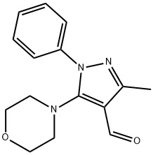 3-METHYL-5-MORPHOLIN-4-YL-1-PHENYL-1H-PYRAZOLE-4-CARBALDEHYDE Struktur