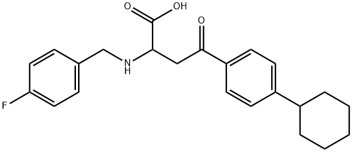 4-(4-CYCLOHEXYLPHENYL)-2-[(4-FLUOROBENZYL)AMINO]-4-OXOBUTANOIC ACID Struktur