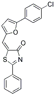 (5E)-5-{[5-(4-CHLOROPHENYL)-2-FURYL]METHYLENE}-2-PHENYL-1,3-THIAZOL-4(5H)-ONE Struktur