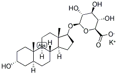 5ALPHA-ANDROSTAN-3ALPHA,17BETA-DIOL-17-(O-1BETA)-D-GLUCOPYRANO-SIDURONIC ACID POTASSIUM SALT Struktur