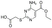 4-AMINO-2-CARBOXYMETHYLSULFANYL-PYRIMIDINE-5-CARBOXYLIC ACID ETHYL ESTER Struktur