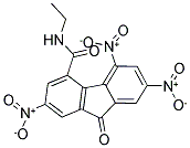 N4-ETHYL-2,5,7-TRINITRO-9-OXO-9H-4-FLUORENECARBOXAMIDE Struktur