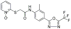 2-[(2-(2-METHYL-4-[5-(TRIFLUOROMETHYL)-1,3,4-OXADIAZOL-2-YL]ANILINO)-2-OXOETHYL)THIO]PYRIDINIUM-1-OLATE Struktur