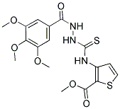 METHYL 3-((THIOXO(((3,4,5-TRIMETHOXYPHENYL)CARBONYLAMINO)AMINO)METHYL)AMINO)THIOPHENE-2-CARBOXYLATE Struktur