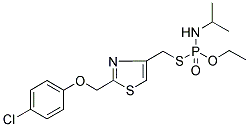 2-(4-CHLOROPHENOXYMETHYL)-4-(O-ETHYL-ISOPROPYLAMINOPHOSPHORYLTHIOMETHYL)THIAZOLE Struktur