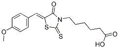 6-[5-(4-METHOXY-BENZYLIDENE)-4-OXO-2-THIOXO-THIAZOLIDIN-3-YL]-HEXANOIC ACID Struktur