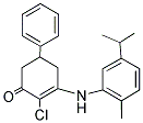 2-CHLORO-3-((2-METHYL-5-(ISOPROPYL)PHENYL)AMINO)-5-PHENYLCYCLOHEX-2-EN-1-ONE Struktur