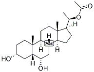 5-BETA-PREGNAN-3-ALPHA, 6-ALPHA, 20-BETA-TRIOL 20-ACETATE Struktur