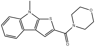 (8-METHYL-8H-THIENO[2,3-B]INDOL-2-YL)(MORPHOLINO)METHANONE Struktur