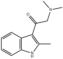 2-(DIMETHYLAMINO)-1-(2-METHYL-1H-INDOL-3-YL)ETHANONE Struktur