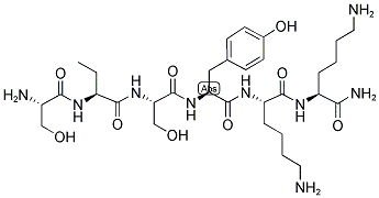 H-SER-ABU-SER-TYR-LYS-LYS-NH2 Structure