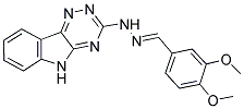 3,4-DIMETHOXYBENZALDEHYDE 5H-[1,2,4]TRIAZINO[5,6-B]INDOL-3-YLHYDRAZONE Struktur