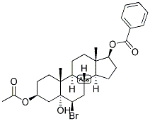 ANDROSTAN-6-BETA-BROMO-3-BETA, 5-ALPHA, 17-BETA-TRIOL 3-ACETATE, 17-BENZOATE Struktur