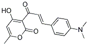 3-[3-(4-DIMETHYLAMINO-PHENYL)-ACRYLOYL]-4-HYDROXY-6-METHYL-PYRAN-2-ONE Struktur