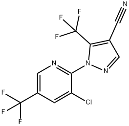 1-[3-CHLORO-5-(TRIFLUOROMETHYL)-2-PYRIDINYL]-5-(TRIFLUOROMETHYL)-1H-PYRAZOLE-4-CARBONITRILE Struktur