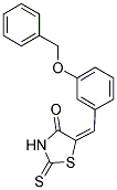 (5E)-5-[3-(BENZYLOXY)BENZYLIDENE]-2-THIOXO-1,3-THIAZOLIDIN-4-ONE Struktur