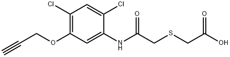 2-((2-[2,4-DICHLORO-5-(2-PROPYNYLOXY)ANILINO]-2-OXOETHYL)SULFANYL)ACETIC ACID Struktur