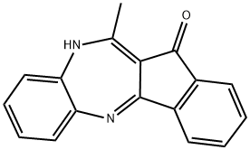 11-METHYLBENZO[B]INDENO[3,2-E]1H-1,4-DIAZEPIN-12-ONE Struktur