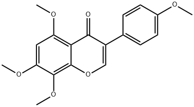 8-HYDROXYGENISTEIN-5,7,8,4'-TETRAMETHYL ETHER Struktur