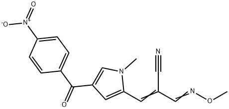 2-[(METHOXYIMINO)METHYL]-3-[1-METHYL-4-(4-NITROBENZOYL)-1H-PYRROL-2-YL]ACRYLONITRILE Struktur