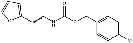 4-CHLOROBENZYL N-[2-(2-FURYL)VINYL]CARBAMATE Struktur