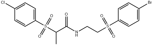 N-(2-[(4-BROMOPHENYL)SULFONYL]ETHYL)-2-[(4-CHLOROPHENYL)SULFONYL]PROPANAMIDE Struktur