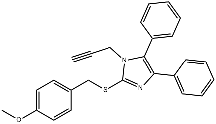 2-[(4-METHOXYBENZYL)SULFANYL]-4,5-DIPHENYL-1-(2-PROPYNYL)-1H-IMIDAZOLE Struktur