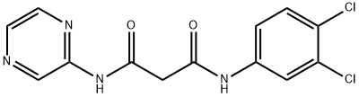 N1-(3,4-DICHLOROPHENYL)-N3-(2-PYRAZINYL)MALONAMIDE Struktur