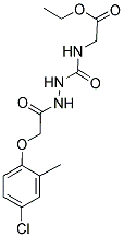 ETHYL 2-((N-(2-(4-CHLORO-2-METHYLPHENOXY)ACETYLAMINO)CARBAMOYL)AMINO)ACETATE Struktur