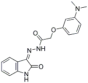 N-(AZA(2-OXOINDOLIN-3-YLIDENE)METHYL)-2-(3-(DIMETHYLAMINO)PHENOXY)ETHANAMIDE Struktur