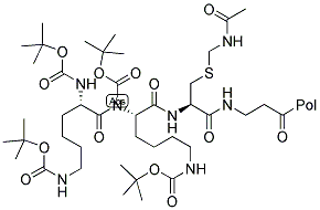 [BOC-LYS(BOC)]2-LYS-CYS(ACM)-BETAALA-PAM RESIN Struktur