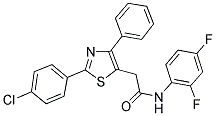 2-[2-(4-CHLOROPHENYL)-4-PHENYL-1,3-THIAZOL-5-YL]-N-(2,4-DIFLUOROPHENYL)ACETAMIDE Struktur