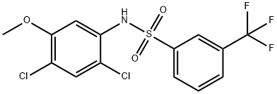 N-(2,4-DICHLORO-5-METHOXYPHENYL)-3-(TRIFLUOROMETHYL)BENZENESULFONAMIDE Struktur