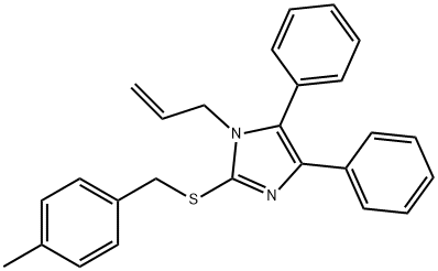 1-ALLYL-2-[(4-METHYLBENZYL)SULFANYL]-4,5-DIPHENYL-1H-IMIDAZOLE Struktur