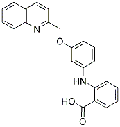 BENZOIC ACID, 2-[[3-(2-QUINOLINYLMETHOXY)PHENYL]AMINO]- Struktur