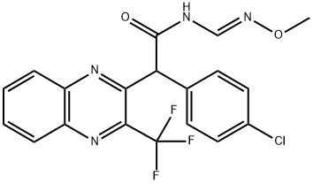 2-(4-CHLOROPHENYL)-N-[(METHOXYIMINO)METHYL]-2-[3-(TRIFLUOROMETHYL)-2-QUINOXALINYL]ACETAMIDE Struktur