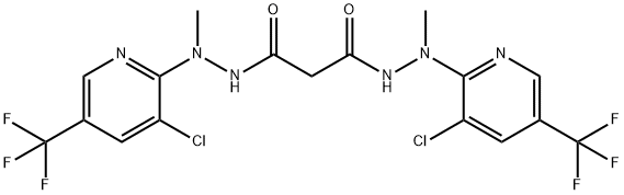 N'1,N'3-BIS[3-CHLORO-5-(TRIFLUOROMETHYL)-2-PYRIDINYL]-N'1,N'3-DIMETHYLMALONOHYDRAZIDE Struktur