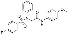 2-([(4-FLUOROPHENYL)SULFONYL]ANILINO)-N-(4-METHOXYPHENYL)ACETAMIDE Struktur